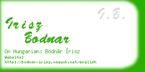 irisz bodnar business card